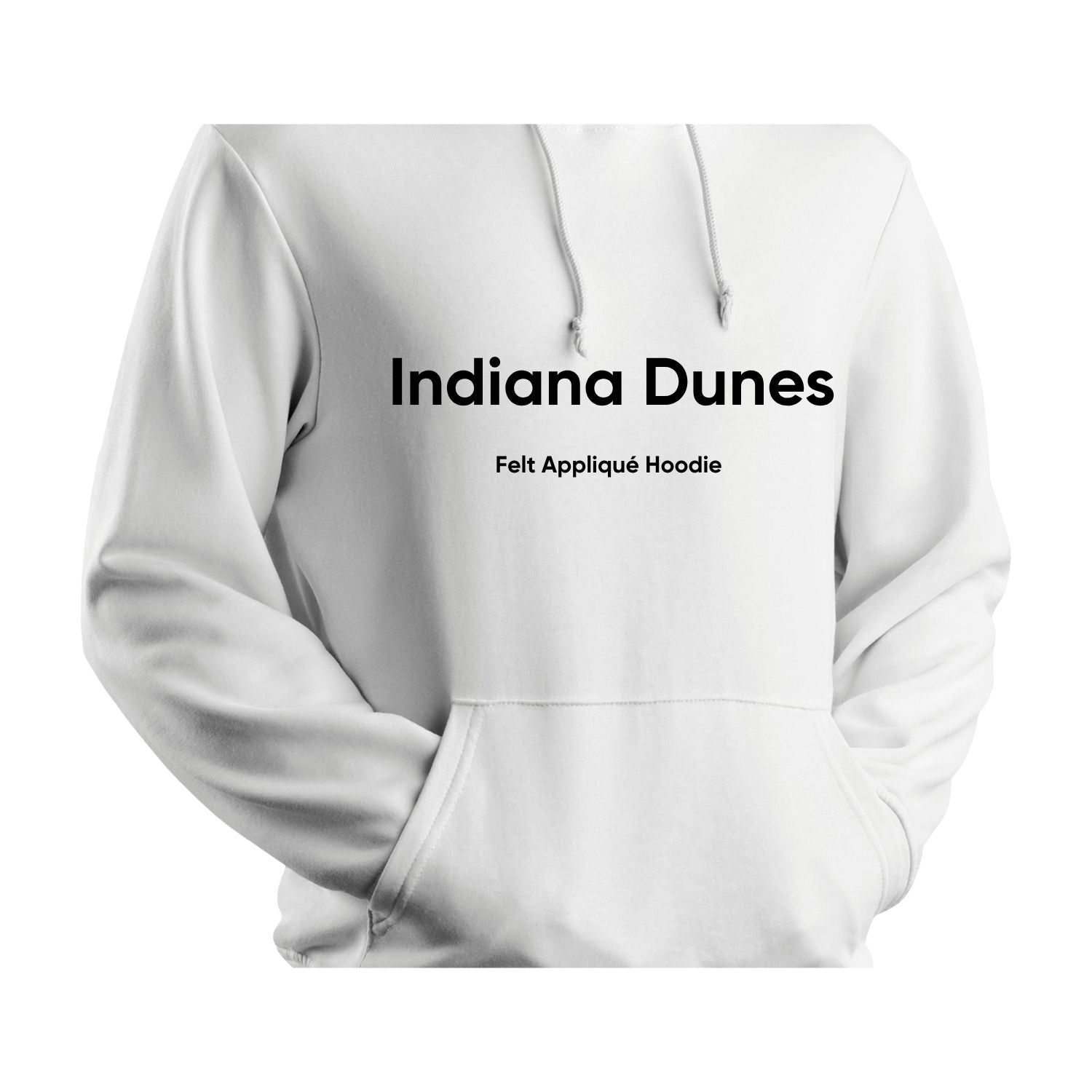 Indiana Dunes —  Felt Appliqué Hoodie