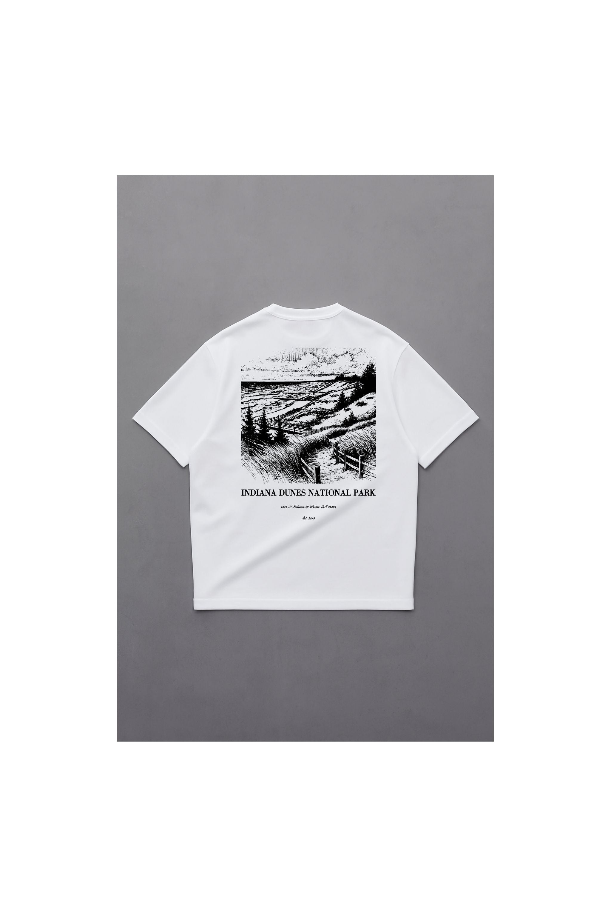 Indiana Dunes —  Artist Series White Tee