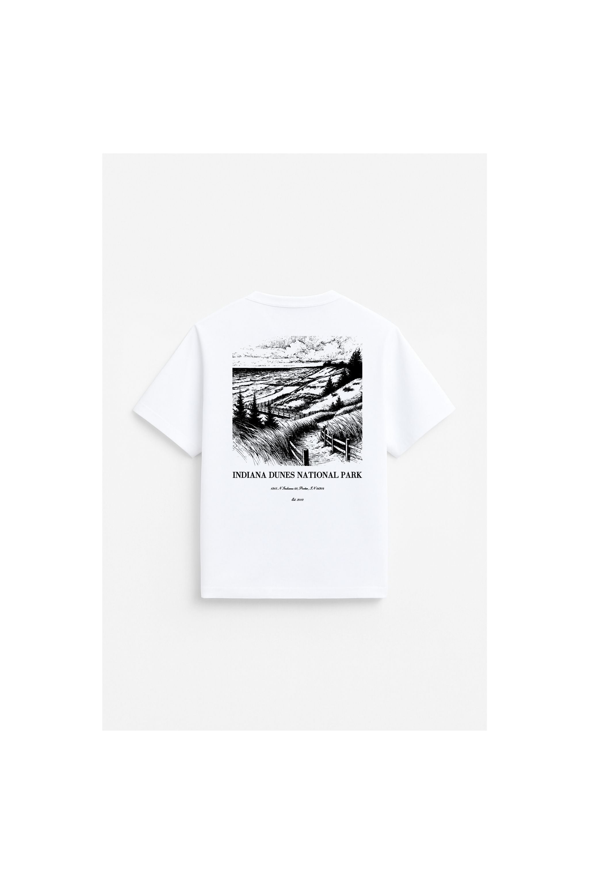 Indiana Dunes —  Artist Series White Tee