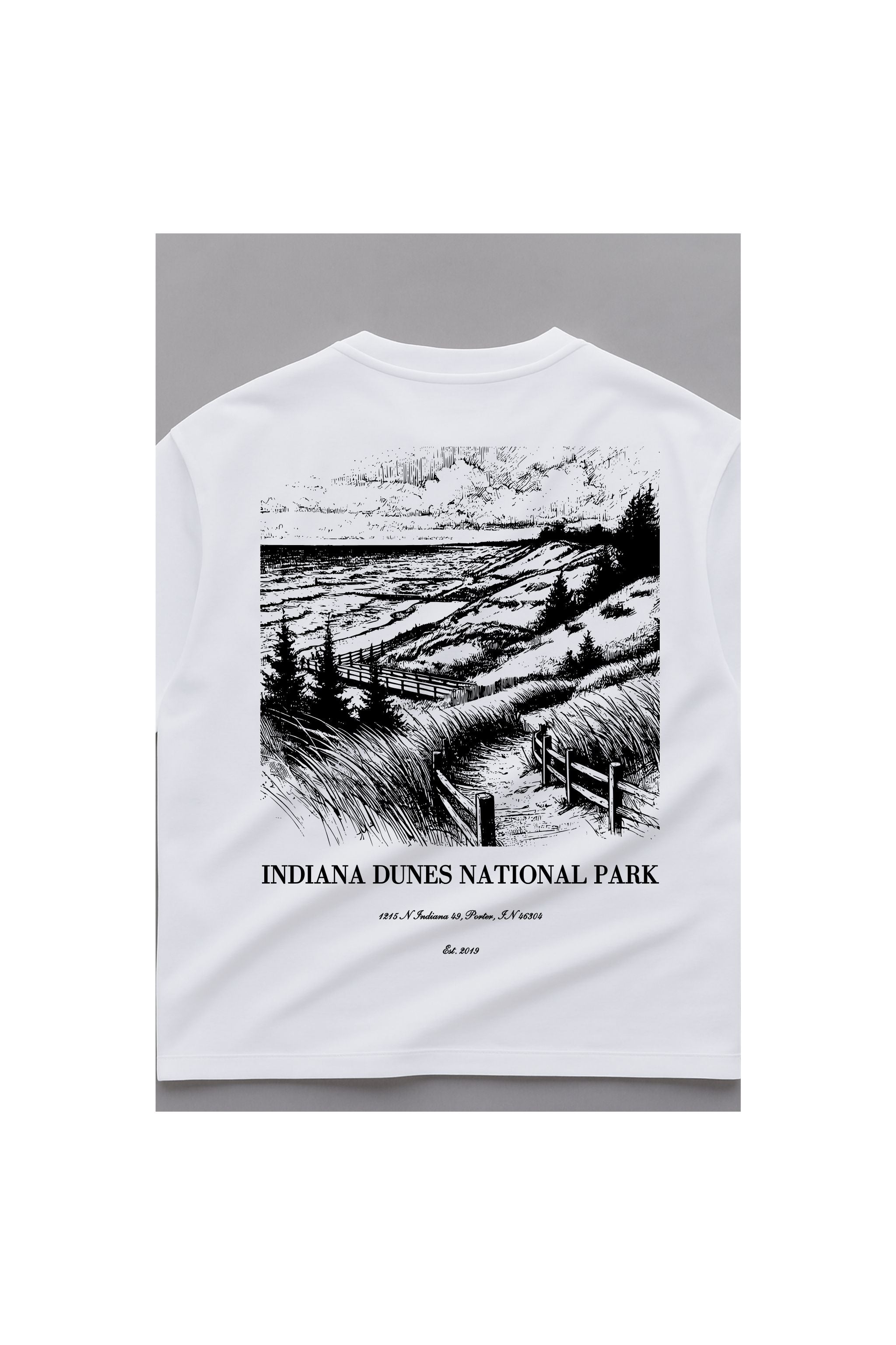 Indiana Dunes —  Artist Series White Tee