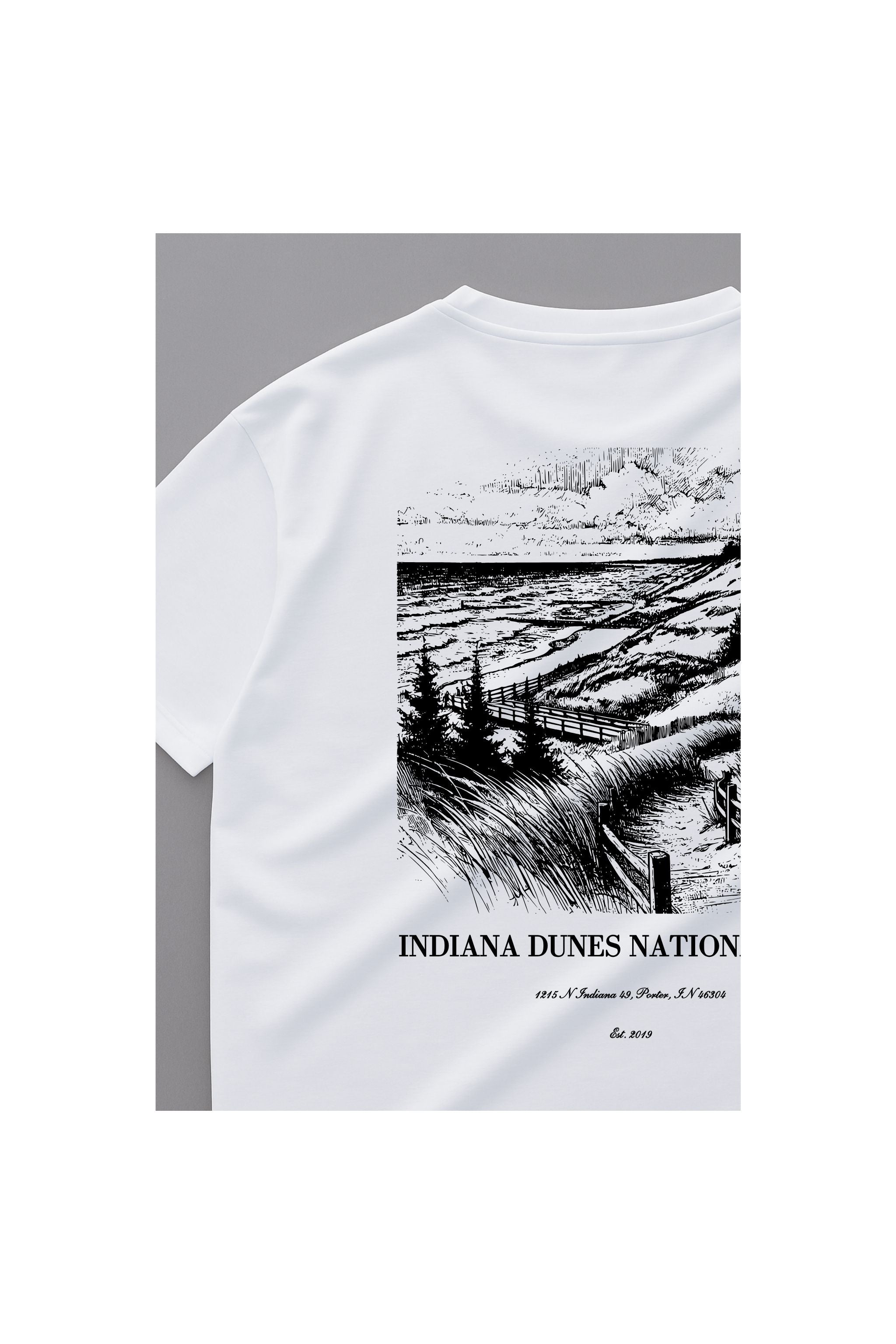 Indiana Dunes —  Artist Series White Tee